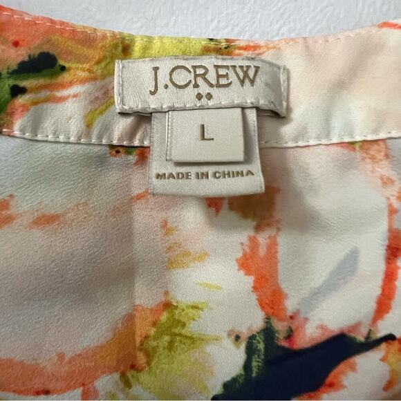 J. Crew Floral Printed drapey sleeveless top Size Large - Picture 7 of 8